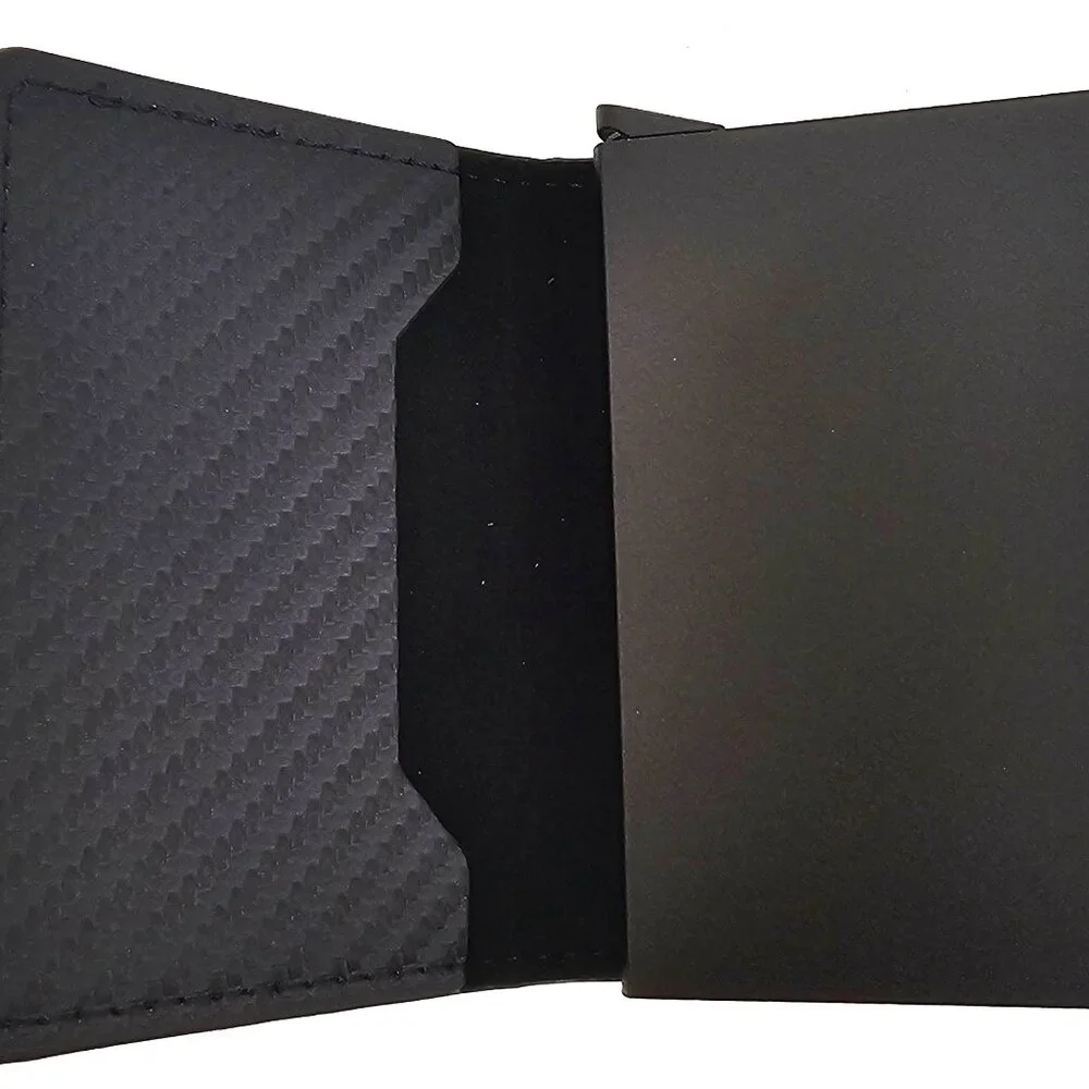 Radio Frequency Identification RFID Blocking Carbon Fiber Wallet Slim Bifold